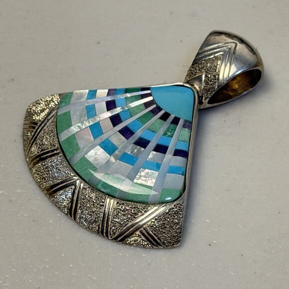 Carolyn Pollack Jewelry - Carolyn Pollack Relios Turquoise Sterling Silver Pendant